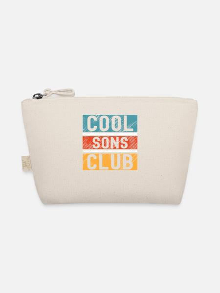 Cool Sons Club Groovy Retro Dad Mom Father's Day - Organic Pouch - nature - Front