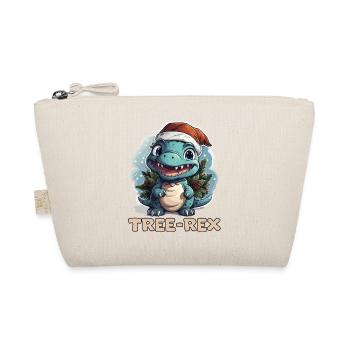 Cute Little Dino Baby with Saying Tree-Rex - Organic Pouch - nature - Front