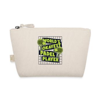 World's Okayest Padel Player Paddle Tennis - Organic Pouch - nature - Front