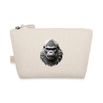Gorillakopf Tribal Weißes Gorilla-Tattoo - Bio-Täschchen - Natur - Vorne