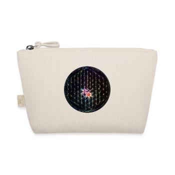 Rainbow Flower of Life Design - Organic Pouch - nature - Front