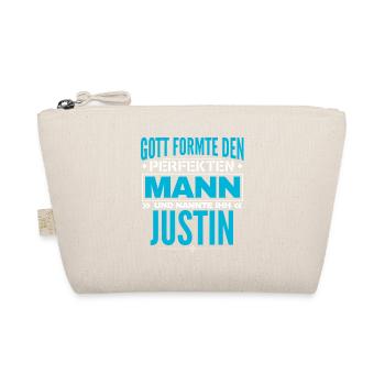 Justin Name Design - Bio-Täschchen - Natur - Vorne