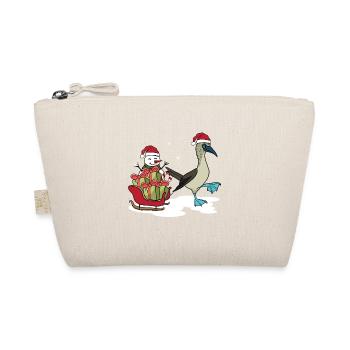 Blue-footed Snowman Christmas - Organic Pouch - nature - Front