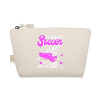 Frauenfußball, Fußball Frauen Soccer Damenfußball - Bio-Täschchen - Natur - Vorne