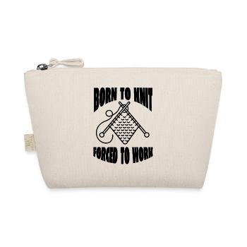 Knitting Seamstress Crochet Tailor Knitter - Organic Pouch - nature - Front