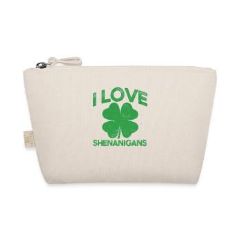 I Love Shenanigan's Funny Irish Shamrocks - Organic Pouch - nature - Front