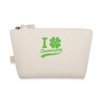 I Love Shenanigan's Funny Irish Shamrocks - Organic Pouch - nature - Front