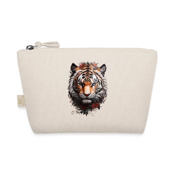 Tigerkopf Kraftvolles Tiger Tribal Tattoo - Bio-Täschchen - Natur - Vorne