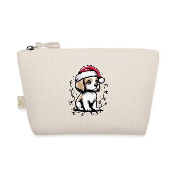 Adorable chien lumières de Noël chapeau de père Noël - Trousse biologique - nature - Devant