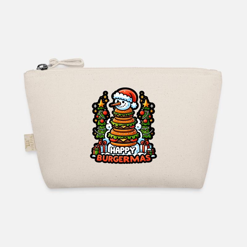 Burgermas Christmas Hamburger Snowman Gift Burger Organic Pouch
