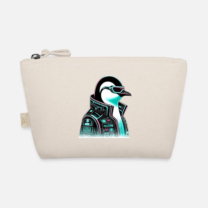 Cyberpunk Pinguin Grafikdesign Bio-Täschchen