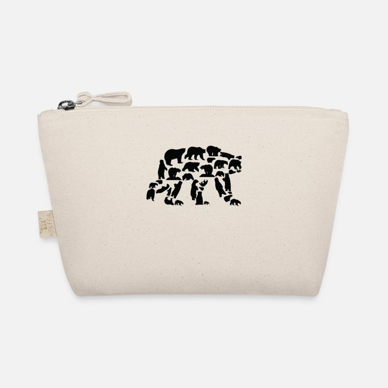 Bär Eisbär Braunbär Grizzlybär Silhouette Bio-Täschchen