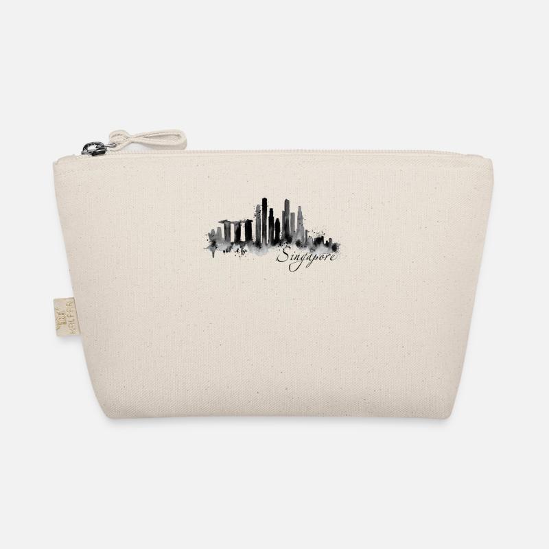 Singapour Skyline Silhouette Asie J’aime Singapour Trousse biologique