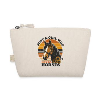 Horse Lover Gift Just A Girl Who Loves Horses - Organic Pouch - nature - Front