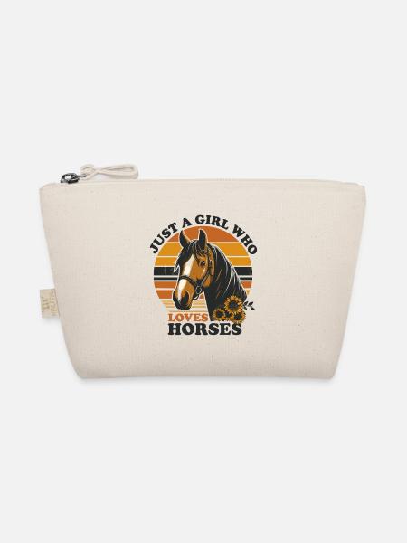 Cadeau d’amant de cheval juste une fille qui aime les chevaux - Trousse biologique - nature - Devant