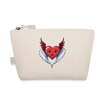 coeur rouge avec des ailes - Trousse biologique - nature - Devant