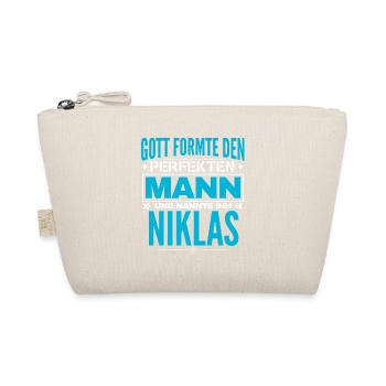 Niklas Name Design - Bio-Täschchen - Natur - Vorne