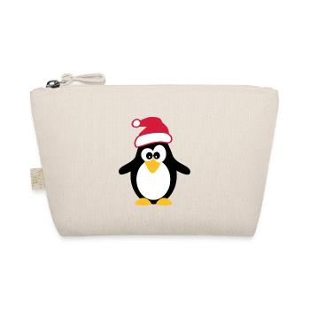 Weihnachten Pinguin - Bio-Täschchen - Natur - Vorne