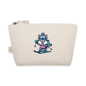 Husky sur skis - Sports d’hiver humoristiques - Trousse biologique - nature - Devant