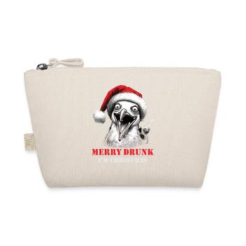 Merry Drunk I'm Christmas Bier Spruch Weihnachten - Bio-Täschchen - Natur - Vorne