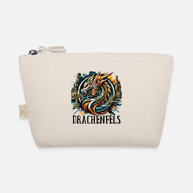 Drache Drachenkopf Logo Ruine Drachenfels Bio-Täschchen