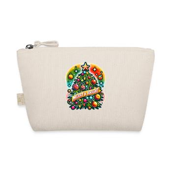 Merry & Bright - Funny Holidays Funny Christmas - Organic Pouch - nature - Front