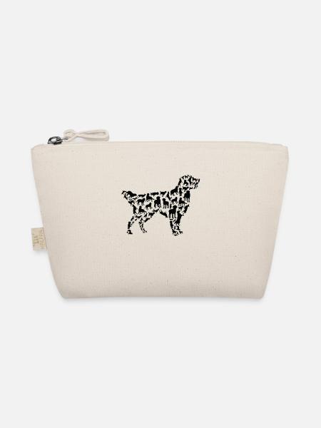Golden Retriever Hund Golden Retriever Silhouette - Bio-Täschchen - Natur