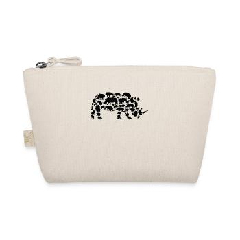 Nashorn Wildlife Afrika Nashorn Silhouette - Bio-Täschchen - Natur - Vorne