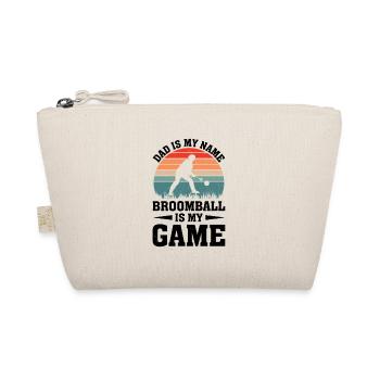 Dad Is My Name Broomball Is My Game - Broomball Da - Bio-Täschchen - Natur - Vorne