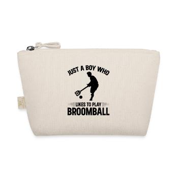 Just A Boy Who Likes To Play Broomball - Broomball - Bio-Täschchen - Natur - Vorne