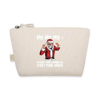 Pull Moche De Noël Père Noel Cadeaux Fois Gras - Trousse biologique - nature - Devant