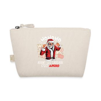 Pull Moche Noël Humour Père Noel Apéro Cadeaux - Trousse biologique - nature - Devant