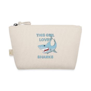 This Girl Loves Sharks - Organic Pouch - nature - Front