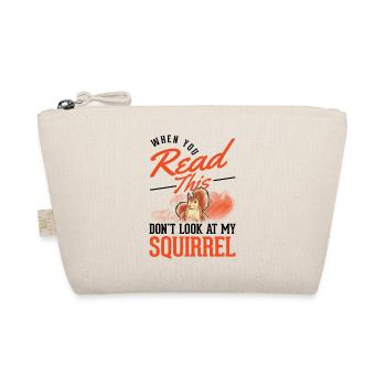 Eichhörnchen Geschenk Grauhörnchen Squirrel - Bio-Täschchen - Natur - Vorne