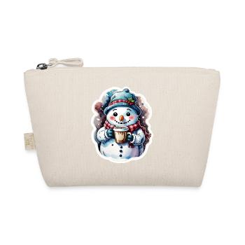 Schneemann - Bio-Täschchen - Natur - Vorne