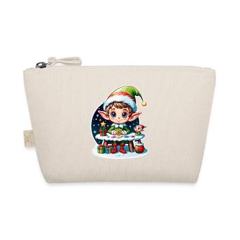 elf christmas elf gift - Organic Pouch - nature - Front