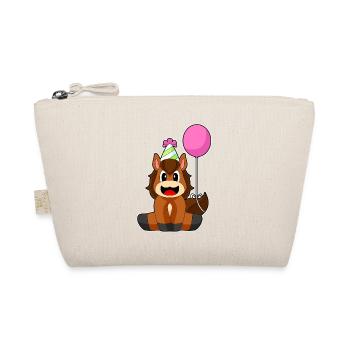 Horse Birthday Balloon - Organic Pouch - nature - Front