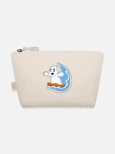 Geist Halloween Surfen - Bio-Täschchen - Natur