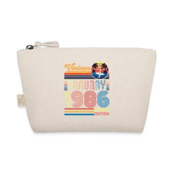 Jubiläum Januar 1986. Geschenk Januar 1986. - Bio-Täschchen - Natur - Vorne