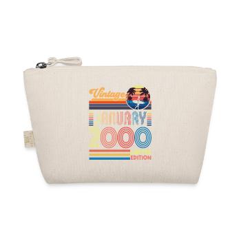 Anniversary January 2000. Gift January 2000. - Organic Pouch - nature - Front
