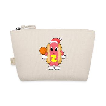 Hotdog Christmas Basketball - Organic Pouch - nature - Front