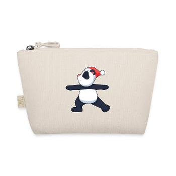 Panda Christmas Yoga - Organic Pouch - nature - Front
