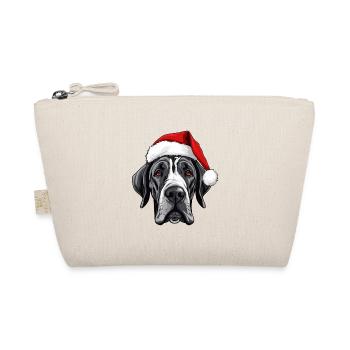 Great Dane Dog Christmas Head - Organic Pouch - nature - Front