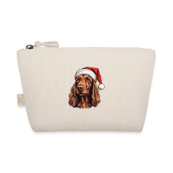 Tête de Noël de chien setter irlandais - Trousse biologique - nature - Devant
