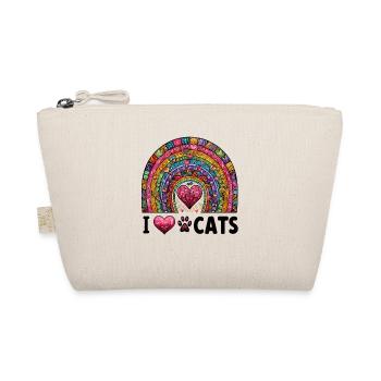 Cats Love Rainbow Paws Cat Mom Pet - Organic Pouch - nature - Front