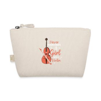 Never Underestimate A Girl With A Violin Violinist - Organic Pouch - nature - Front