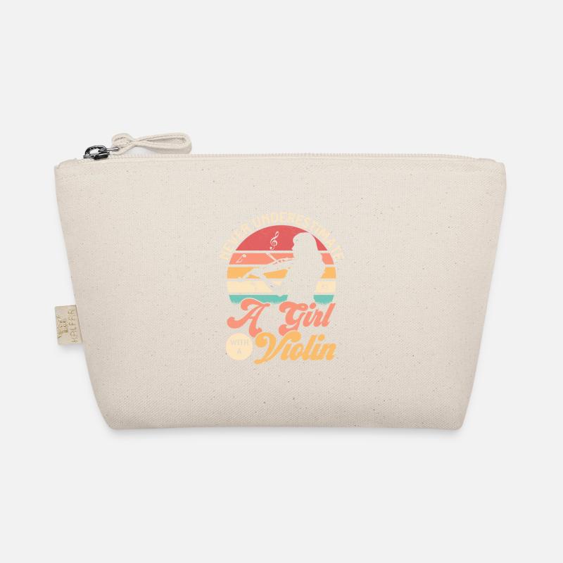 Never Underestimate A Girl With A Violin Orchestra - Organic Pouch - nature