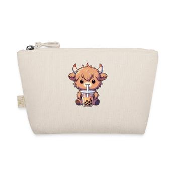 Cows Drinking Bubble Tea kawaii Boba Highland Beef - Organic Pouch - nature - Front