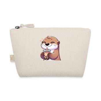 Otters Drink Bubble Tea kawaii Boba Otter - Organic Pouch - nature - Front