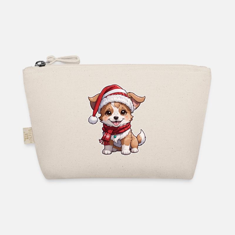 chien avec bonnet de noel Trousse biologique